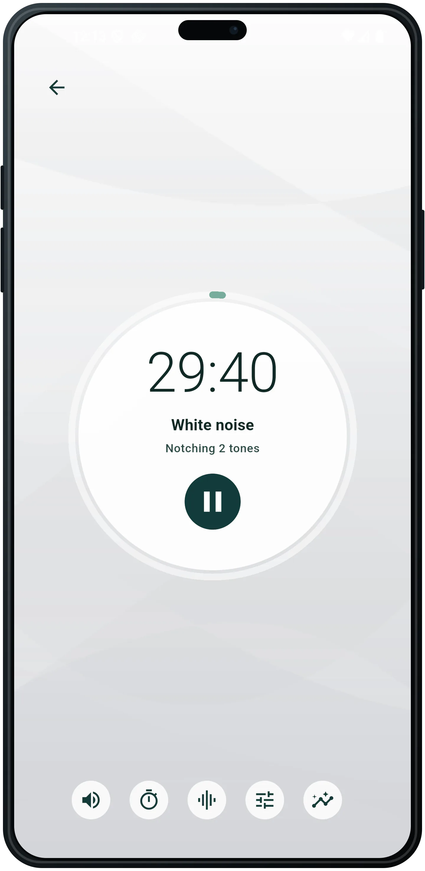 TinniTuner personalized player with relief mix controls