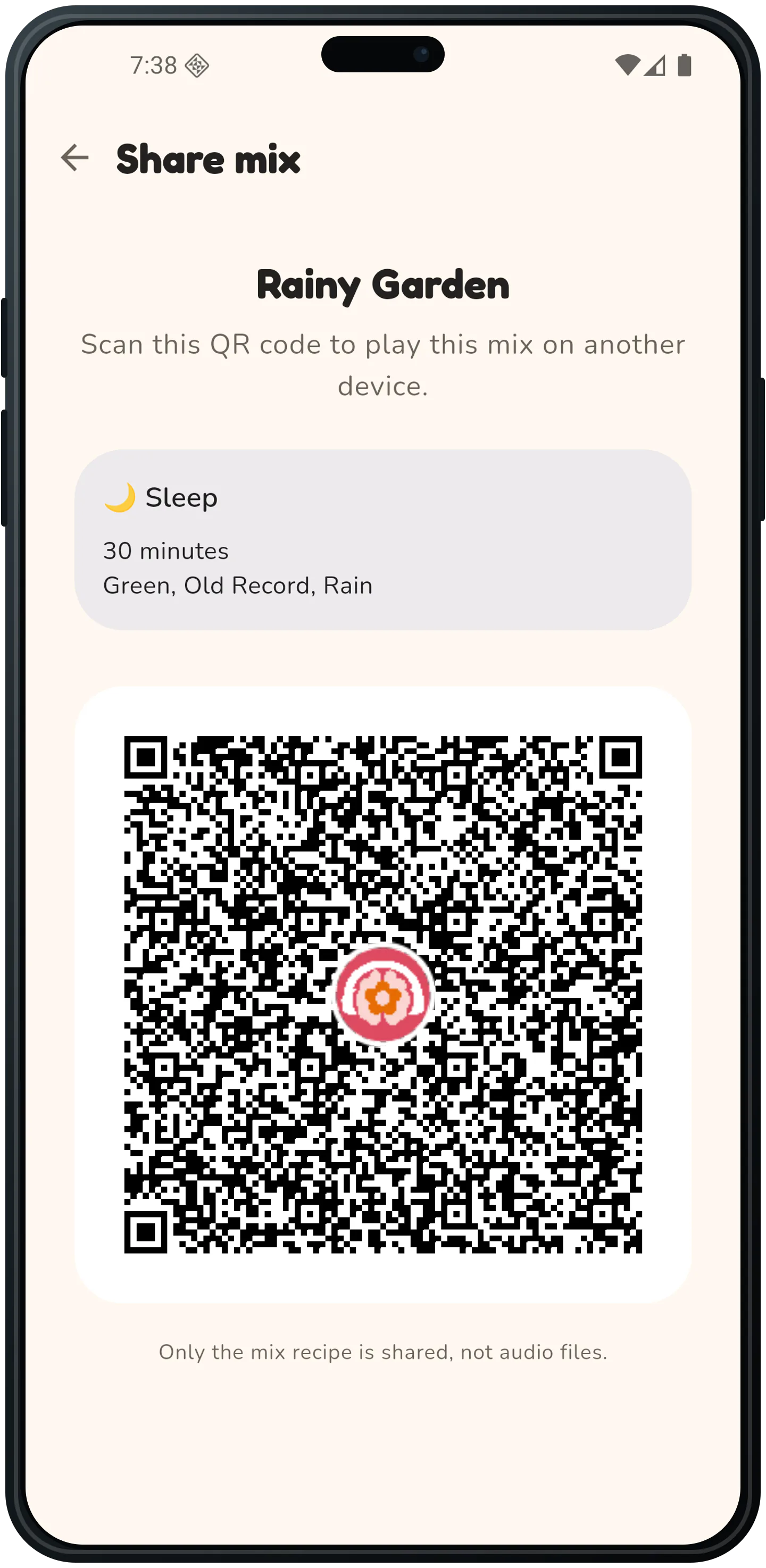 MindStateKids share screen with a branded QR code